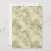 Chique Gatsby Art Deco Blauw & Goud Rehearsal Dinn Kaart (Achterkant)