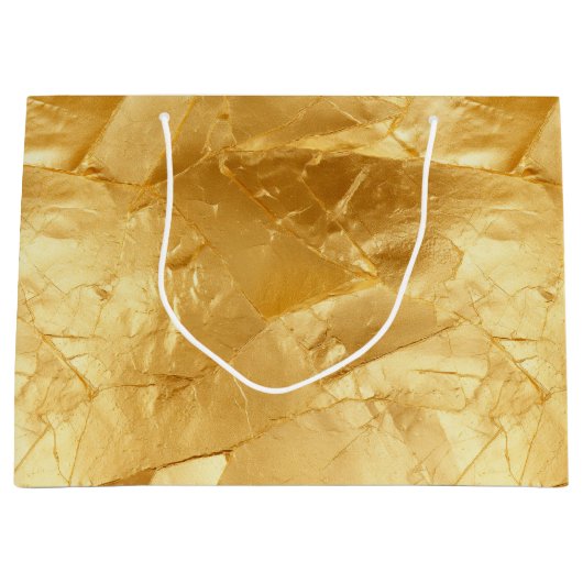 Chique Geel Goud Glam Bruiloft Groot Cadeauzakje (Voorkant)