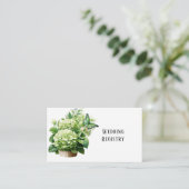 Chique Geen Hydrangea Vlinder Trouwregister Informatiekaartje (Staand voorkant)