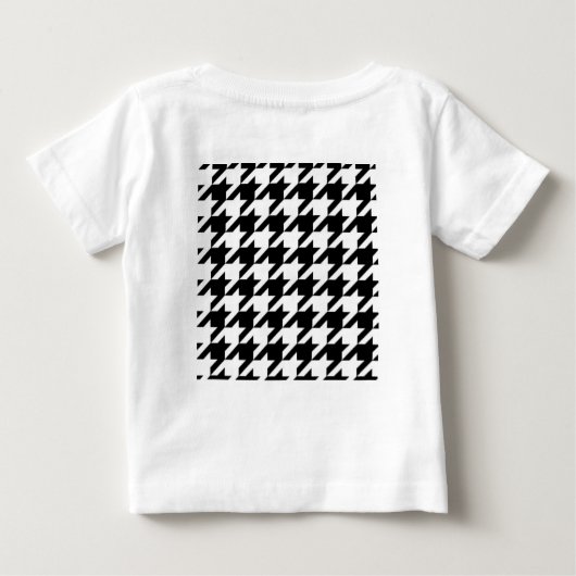 chique geometrisch zwart en wit houndstooth patroo (Achterkant)