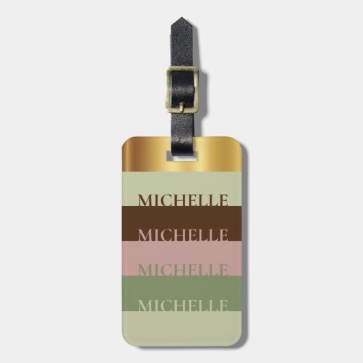 Chique gepersonaliseerd reizen Bagagelabel (Voorkant verticaal)