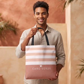 Chique gepersonaliseerde Cabo Verde favoriete plek Draagtas