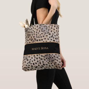 Chique Gepersonaliseerde Cheetah Draagtas