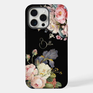 Chique Gepersonaliseerde Rozen & Iris iPhone 15 Pro Max Hoesje