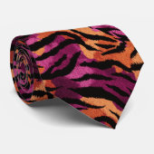 Chique getuige tijger vel stropdas (Opgerold)