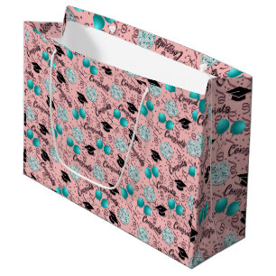 Chique Girly Blush Roze Afstudeerder Fun Congrats  Groot Cadeauzakje