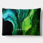 Chique girly faux glitter marmer art monogram 2024 etui (Voorkant)