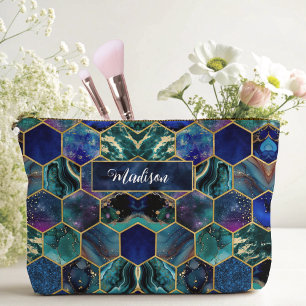 Chique girly faux Glitter Turquoise blauw geometri Etui
