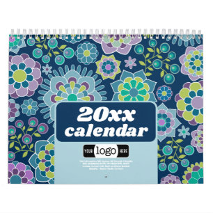 Chique Girly Patterns - Zakelijk Logo cadeau Kalender