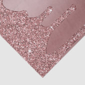 Chique Girly Roos Gold Sparkle Glitter Drips Tissuepapier (Detail)