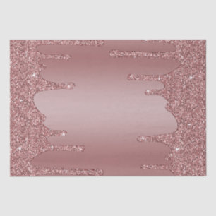 Chique Girly Roos Gold Sparkle Glitter Drips Tissuepapier