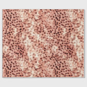 Chique Girly Roos Gouden Luipaard Cadeaupapier (Vlak)