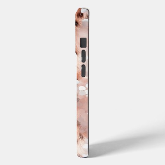 Chique  Girly Roos Gouden Luipaard Case-Mate iPhone Case (Achterkant / Links)