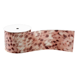 Chique  Girly Roos Gouden Luipaard Grosgrain Lint