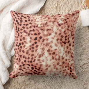 Chique Girly Roos Gouden Luipaard Kussen