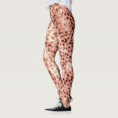 Chique Girly Roos Gouden Luipaard Leggings (Links)