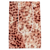 Chique  Girly Roos Gouden Luipaard Medium Cadeauzakje (Achterkant)