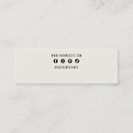 Chique Glam Elegante Crystal Sieraden Oorbel Displ Mini Visitekaartje (Achterkant)