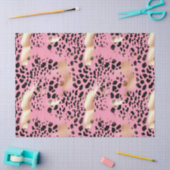 Chique Glam Goud Roze Zwart Leopard Tissuepapier (Craft)