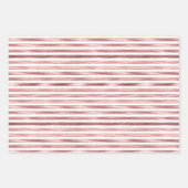 Chique glam roze, munt, goud, witte strepen inpakpapier vel (Voorkant)