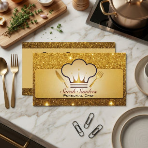 Chique glamour Persoonlijke Chef Catering Gouden G Visitekaartje
