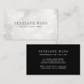 Chique Glitter Whimsy Zilver Wit Bokeh Visitekaartje (Voorkant / Achterkant)