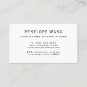 Chique glitter zilver wit bokeh satijn goud gestre visitekaartje (Achterkant)