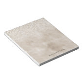 Chique Glitz Goud Wit Glitter Ombre Notitieblok (Schuin)