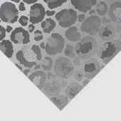 Chique Glitz Zilveren Glam Luipaard Tissuepapier (Detail)