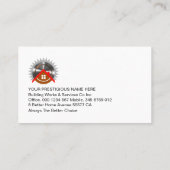 Chique Gold Handyman Tools Tab Builder Visitekaartje (Achterkant)