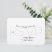 Chique Gold RSVP (Staand voorkant)