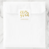 Chique Gold Script | 2015 Afstuderen Sticker (Tas)