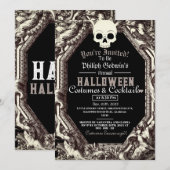  chique gotisch donker halloween kostuum feest kaart (Voorkant / Achterkant)