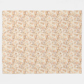 Chique goud blush roze luipaard print fleece deken (Voorkant (Horizontaal))