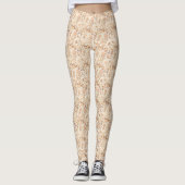 Chique goud blush roze luipaard print leggings (Voorkant)
