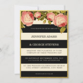 CHIQUE GOUD | BOTANISCHE BRUILOFT UITNODIGING (Voorkant)