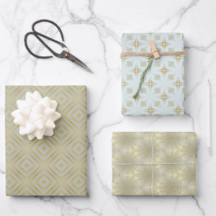 Chique goud geometrisch inpakpapier vel