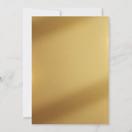 Chique Goud Lijnen Kunst Bloemen Kaart (Achterkant)