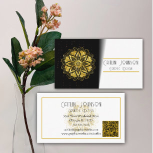 Chique Goud Mandala Grafisch Ontwerper/Generieke Q Visitekaartje