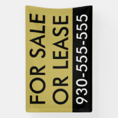 Chique goud te koop of lease luxe vastgoed spandoek (Verticaal)