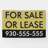 Chique goud te koop of lease luxe vastgoed spandoek (Horizontaal)