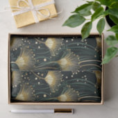 Chique goud zwart bloemenart deco tissuepapier (Geschenk)