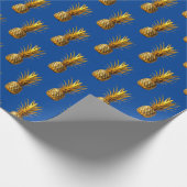 Chique gouden ananas zomer patroon cadeaupapier (Hoek)