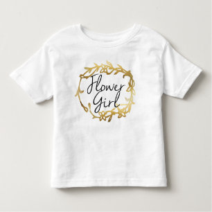 Chique gouden bloemen BLOEMENMEISJE Kinder Shirts