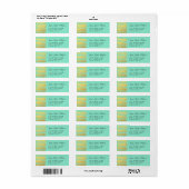 Chique gouden effectlijnen retourneren adreslabels etiket (Full Sheet)