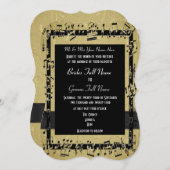 Chique gouden elegante formele bruiloft kaart (Voorkant / Achterkant)