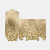 Chique Gouden Glam Glitzy Glitter Bruiloft Bedankdoosjes (Uitgevouwen)