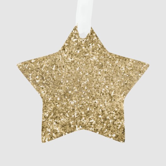 Chique Gouden Glam Glitzy Glitter Ornament (achterkant)