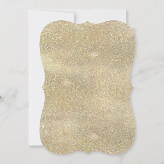 Chique Gouden Glitter Blush Bloemige Sweet Sixteen Kaart (Achterkant)