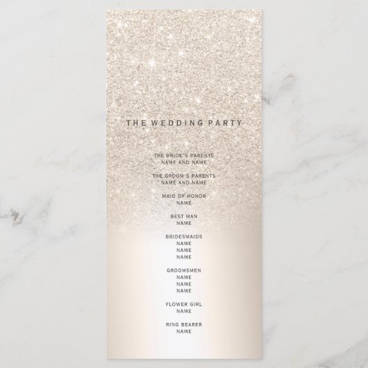 Chique gouden glitter ombre metallic folie program programma (Achterkant)